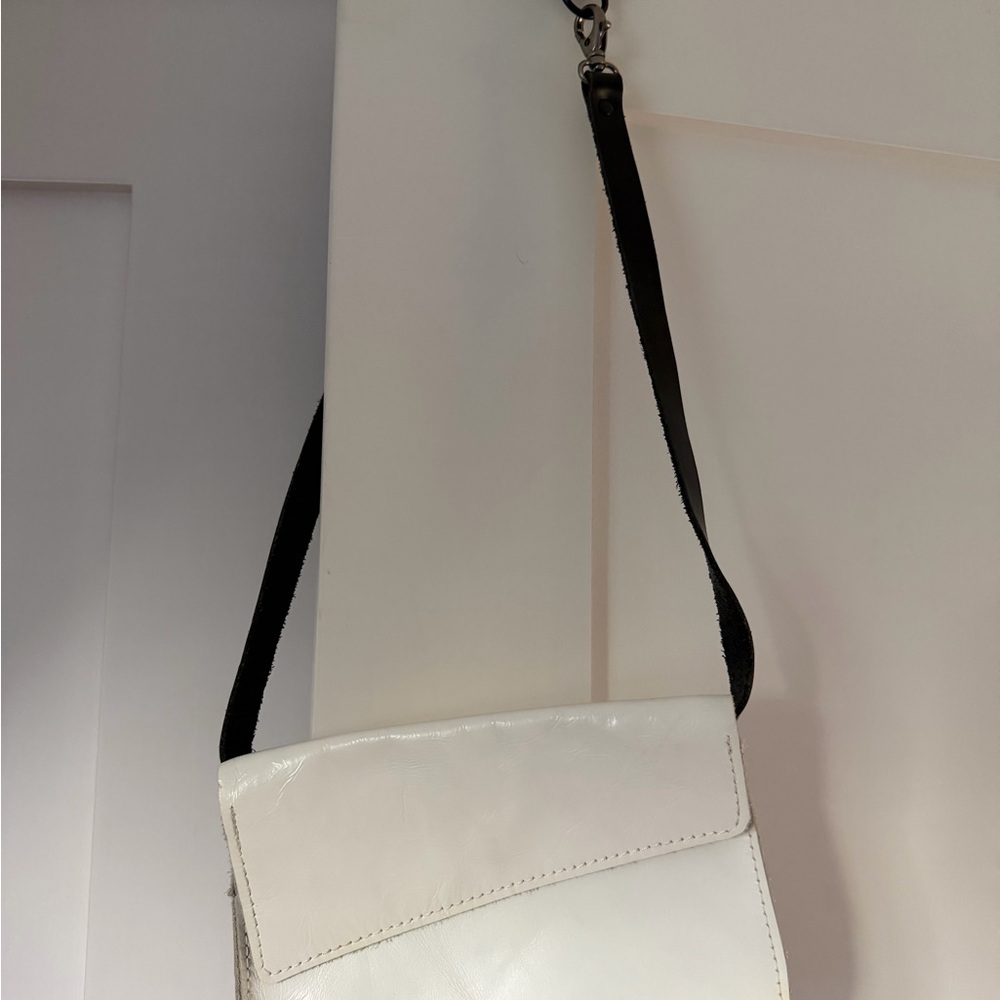 Handcrafted Leather White Fanny Pack Crossbody Belt Bag